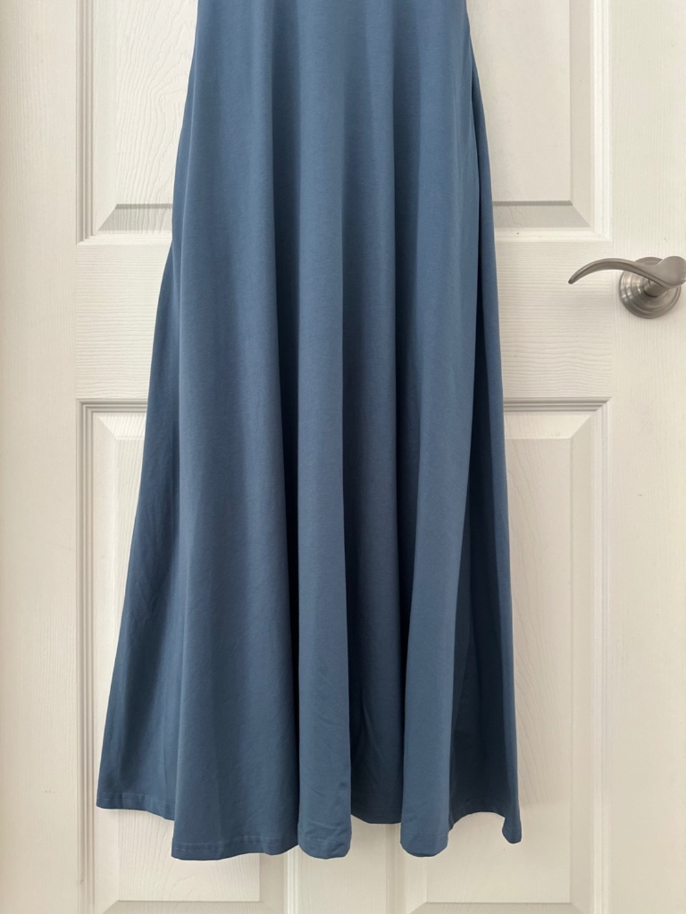 PACT Fit & Flare Open Back Maxi Dress Slate Blue Women’s Size Medium - Picture 6 of 13